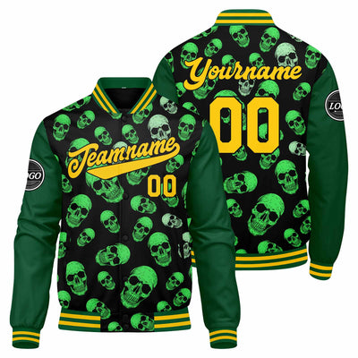 Custom Varsity Jacket Letterman jacket for Men, Women and Youth Green enthsush