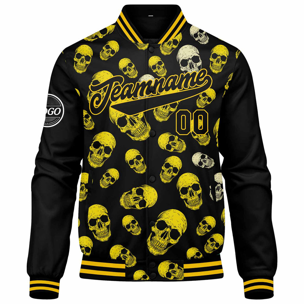 Custom Varsity Jacket Letterman jacket for Men, Women and Youth Yellow enthsush