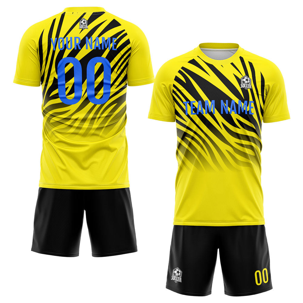 Custom Soccer Jerseys for Men Women Personalized Soccer Uniforms for Adult and Kid Yellow&Black enthsush
