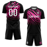 Custom Soccer Jerseys for Men Women Personalized Soccer Uniforms for Adult and Kid Black&Hot pink