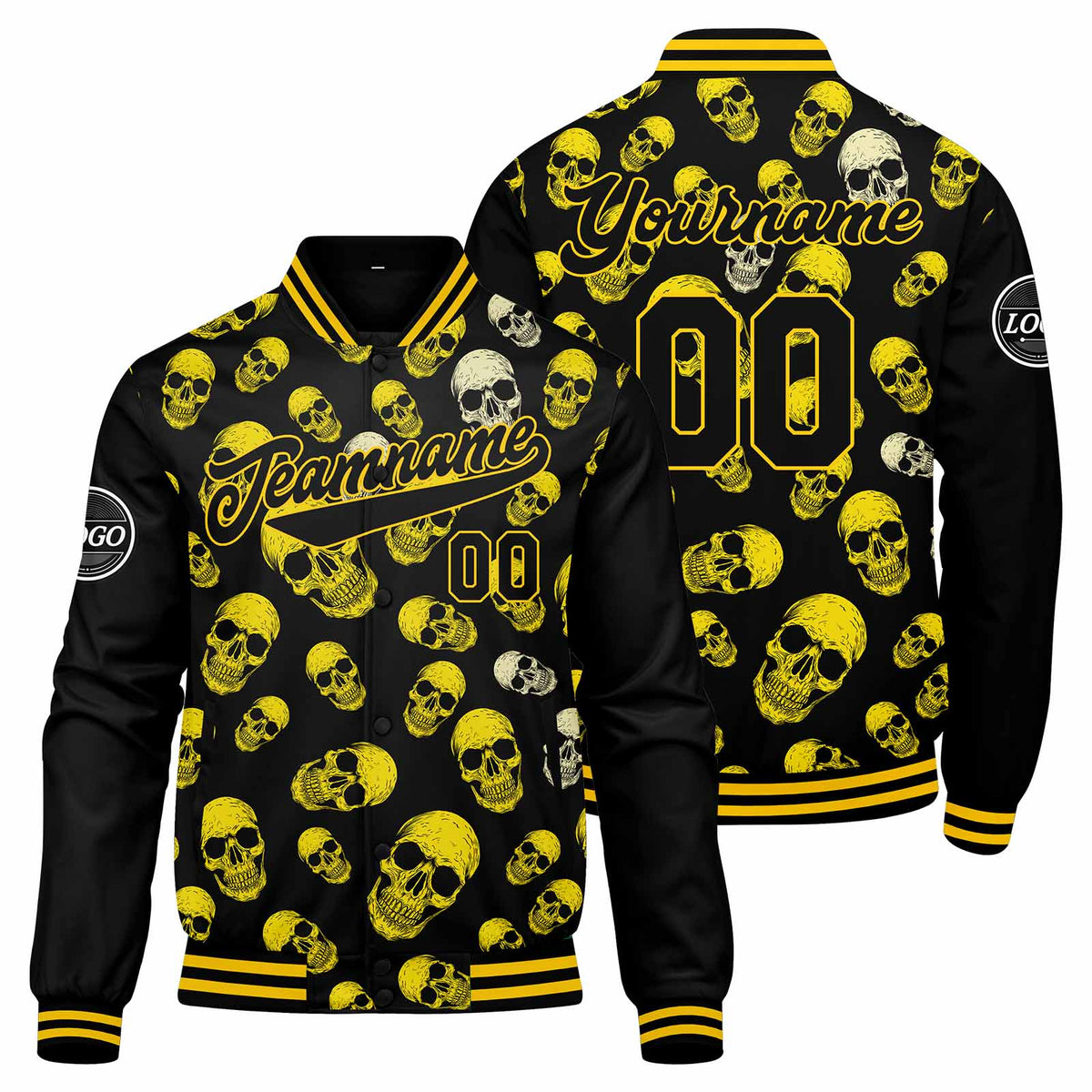 Custom Varsity Jacket Letterman jacket for Men, Women and Youth Yellow enthsush