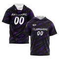 Custom Black Purple Short Sleeve Hoodies for Men Women Shirts with Hoods Printed Name Logo enthsush