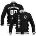 Custom Black White Waterproof Varsity Jackets Personalized Stitched Name Number Logo to Letterman Jackets enthsush