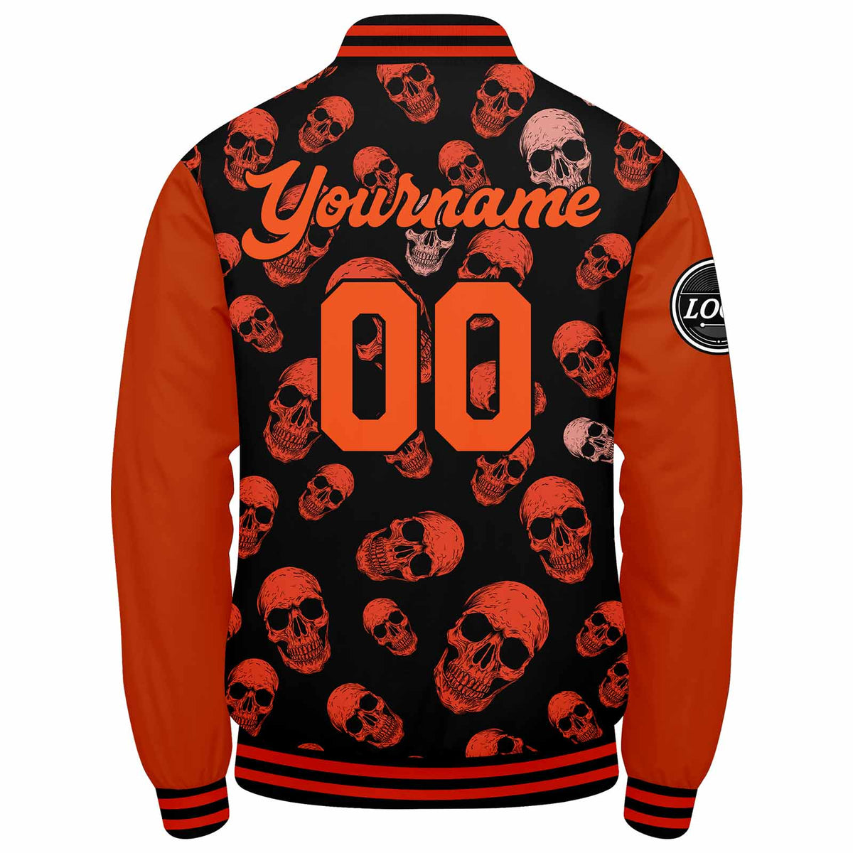 Custom Varsity Jacket Letterman jacket for Men, Women and Youth Orange enthsush