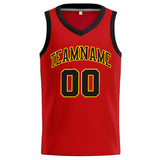 Custom Stitched Basketball Jersey for Men, Women And Kids Red-Black-Yellow