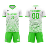 Custom Soccer Jerseys for Men Women Personalized Soccer Uniforms for Adult and Kid White-Neon Green