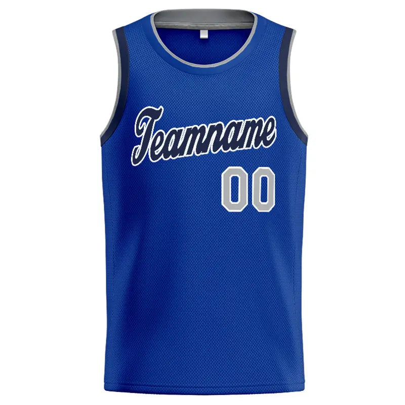 Custom Stitched Basketball Jersey for Men, Women And Kids Kelly Royal-White-Navy enthsush
