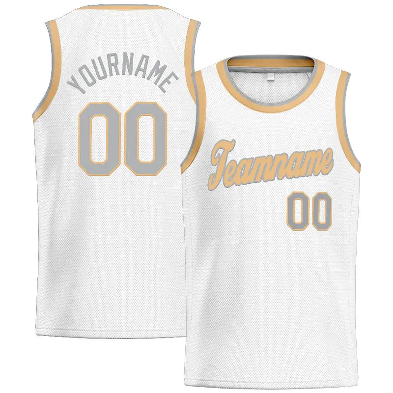 Custom Stitched Basketball Jersey for Men, Women And Kids Kelly White-Gray-Gold enthsush