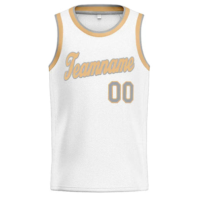Custom Stitched Basketball Jersey for Men, Women And Kids Kelly White-Gray-Gold enthsush