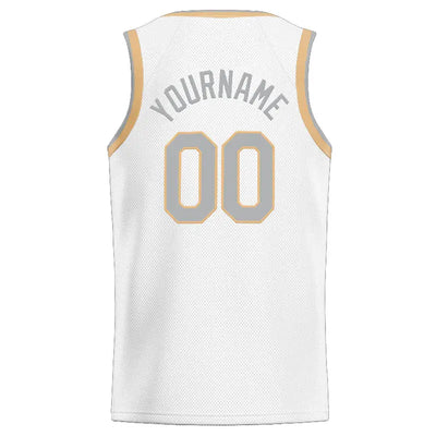 Custom Stitched Basketball Jersey for Men, Women And Kids Kelly White-Gray-Gold enthsush