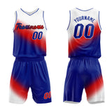 Custom Basketball Jersey Uniform Suit Printed Your Logo Name Number White-Red-Royal