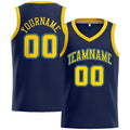 Custom Stitched Basketball Jersey for Men, Women And Kids Navy-Yellow-Light Blue enthsush