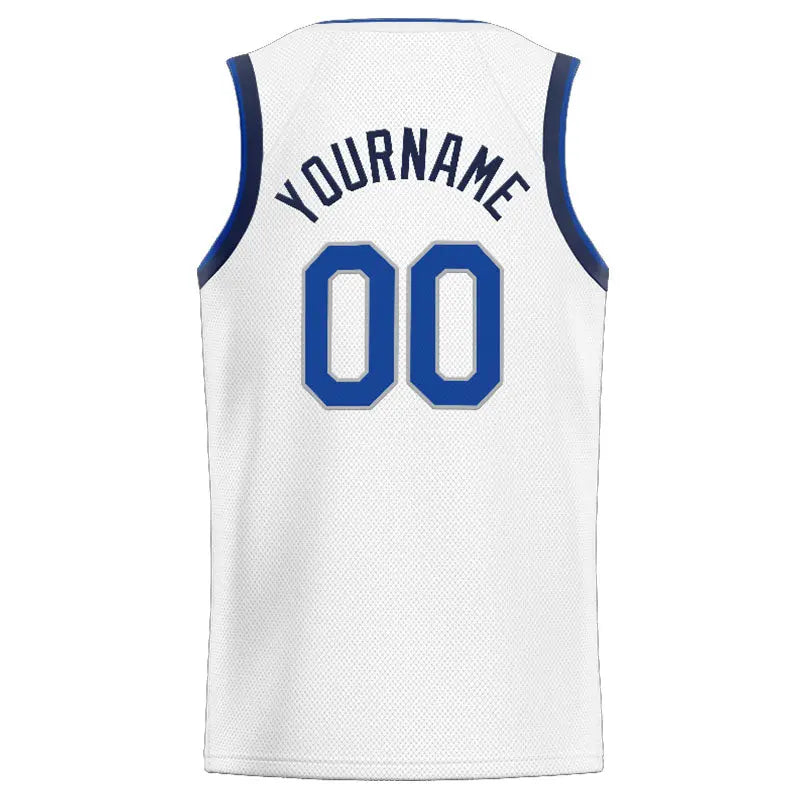 Custom Stitched Basketball Jersey for Men, Women And Kids Kelly White-Blue-Gray-Navy enthsush