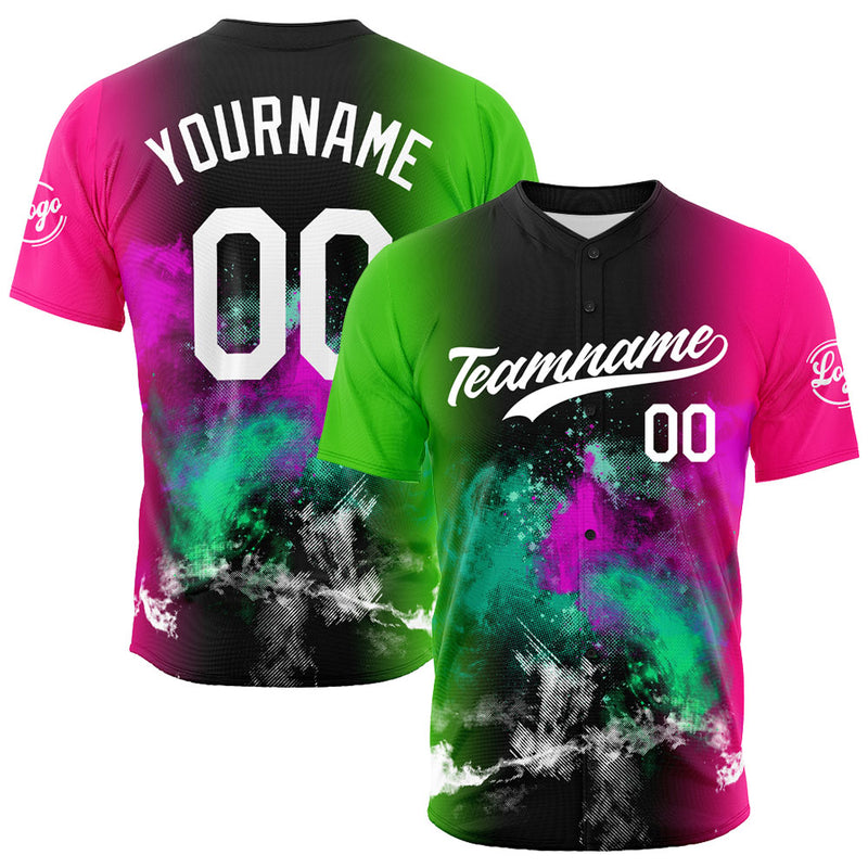 Custom Full Print Design Authentic Baseball Jersey Spray