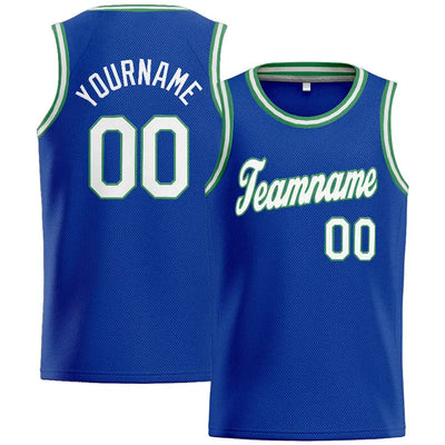 Custom Stitched Basketball Jersey for Men, Women And Kids Royal-White-Teal enthsush