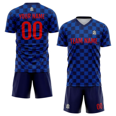 Custom Soccer Jerseys for Men Women Personalized Soccer Uniforms for Adult and Kid Light Blue-Navy enthsush