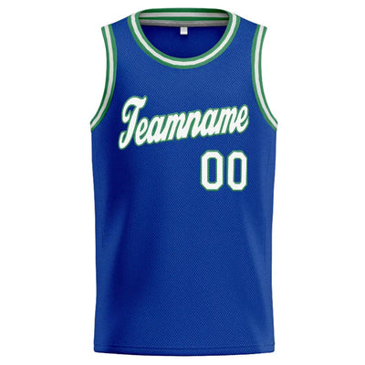 Custom Stitched Basketball Jersey for Men, Women And Kids Royal-White-Teal enthsush