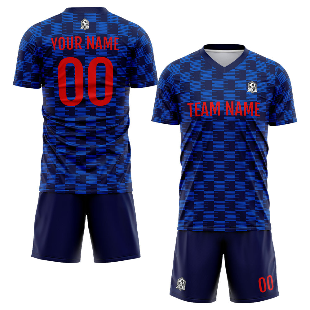 Custom Soccer Jerseys for Men Women Personalized Soccer Uniforms for Adult and Kid Blue-Navy enthsush