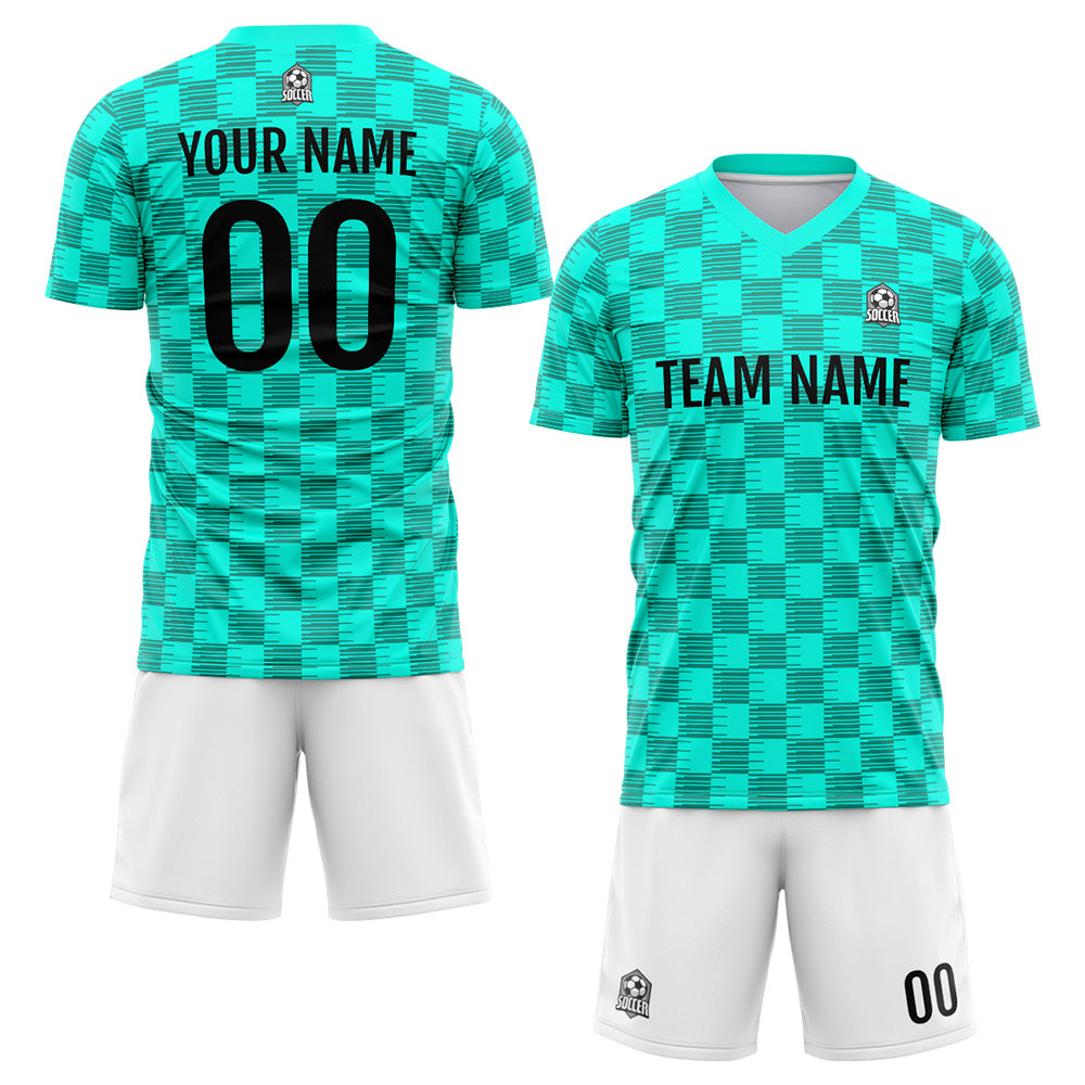 Custom Soccer Jerseys for Men Women Personalized Soccer Uniforms for Adult and Kid Light Green-White enthsush