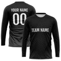 Custom Basketball Soccer Football Shooting Long T-Shirt for Adults and Kids Black enthsush