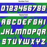 Custom Tie-dye Green Blue Basketball Jersey Uniform Suit Printed Your Logo Name Number