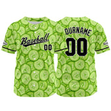 Custom Full Print Design Authentic Baseball Jersey green