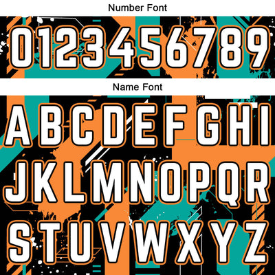 Custom Aqua Orange Basketball Jersey Uniform Suit Printed Your Logo Name Number enthsush