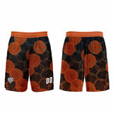 Custom Black Orange Jerseys for Men Women Personalized Soccer Uniforms for Adult and Kid