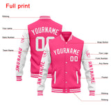 Custom Varsity Jacket Letterman jacket for Men, Women and Youth Pink White