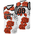 Custom basketball jersey for men and women. Stitched and printed name, number and logo Orange enthsush
