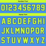 Custom Blue Neon Green Sleeve Hoodies for Men Women Shirts with Hoods Printed Name Logo