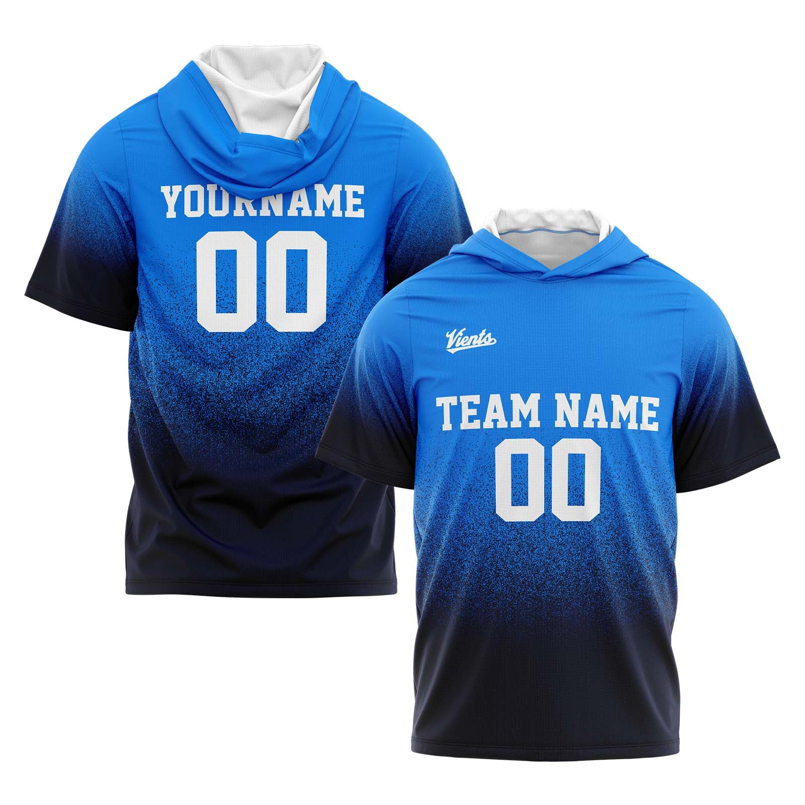 Custom Blue Navy Sleeve Hoodies for Men Women Shirts with Hoods Printed Name Logo enthsush