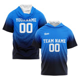 Custom Blue Navy Sleeve Hoodies for Men Women Shirts with Hoods Printed Name Logo