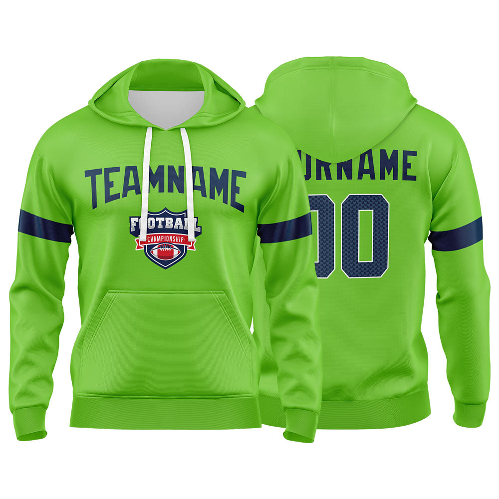 Custom Sweatshirt Hoodie For Man Woman Girl Boy Print Your Logo Name Number Neon Green enthsush