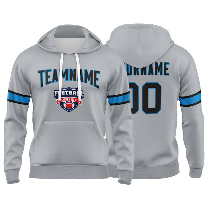 Custom Sweatshirt Hoodie For Man Woman Girl Boy Print Your Logo Name Number Gray