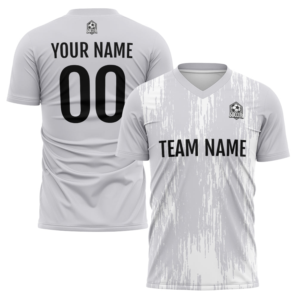 Custom Soccer Jerseys for Men Women Personalized Soccer Uniforms for Adult and Kid Gray enthsush
