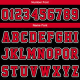 Custom Red Black Short Sleeve Hoodies for Men Women Shirts with Hoods Printed Name Logo