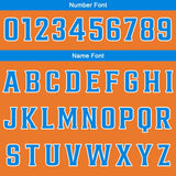 Custom Orange Blue Reversible Basketball Suit for Adults and Kids Personalized Jersey