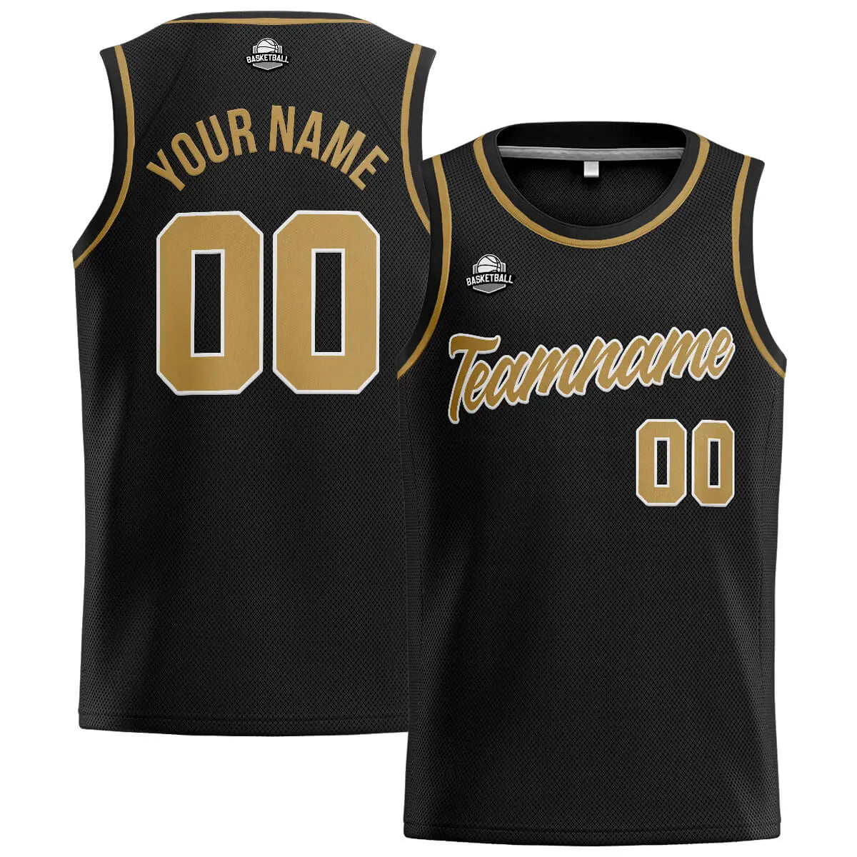 Custom Stitched Basketball Jersey for Men, Women  And Kids Black-Gold enthsush