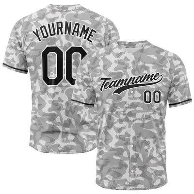 Custom Full Print Design Authentic Baseball Jersey gray camouflage enthsush