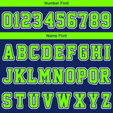 Custom Navy Neon Green Basketball Jersey Uniform Suit Printed Your Logo Name Number