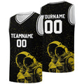 Custom basketball jersey for men and women. Stitched and printed name, number and logo Black enthsush