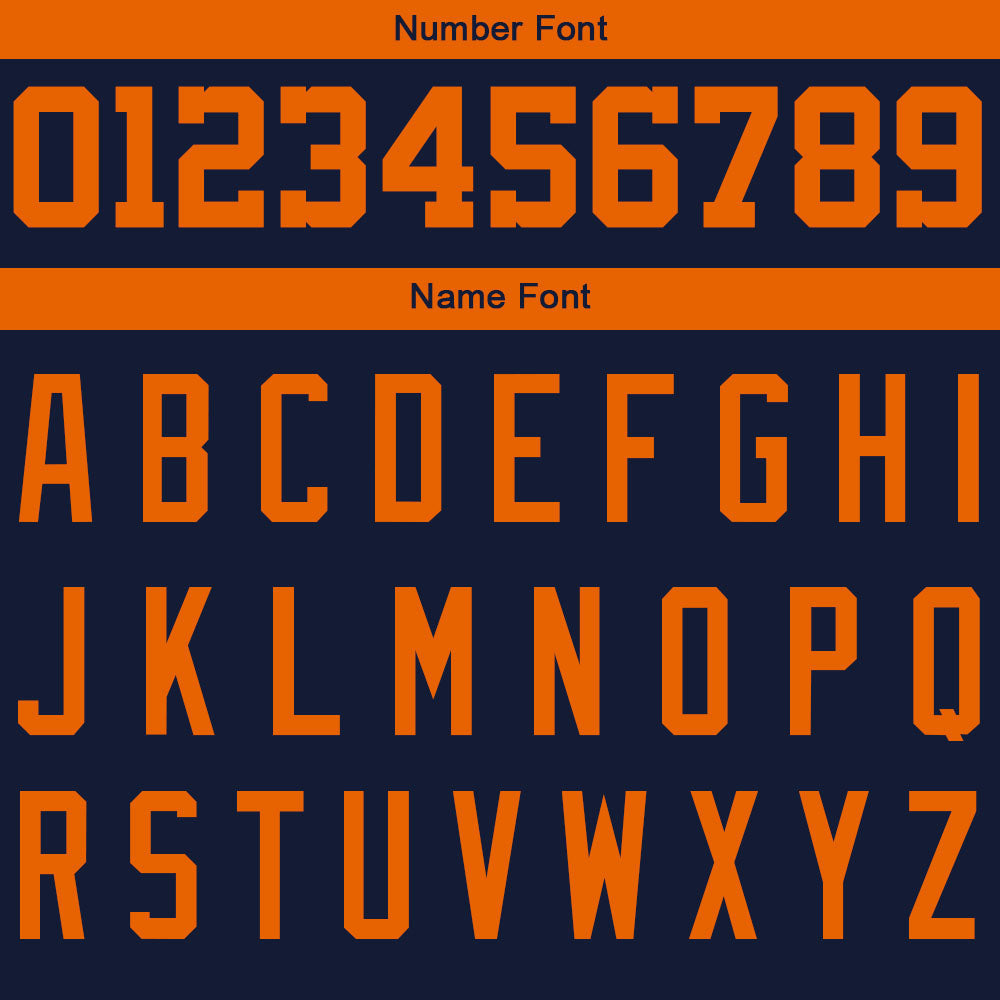 Custom Navy Orange Sweatshirt Hoodie For Men Women Girl Boy Print Your Logo Name Number enthsush