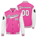 Custom Varsity Jacket Letterman jacket for Men, Women and Youth Pink enthsush