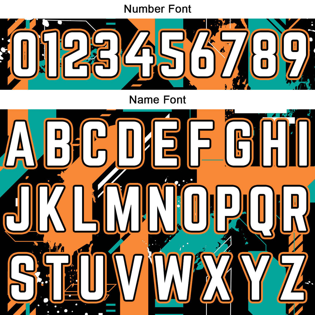 Custom Aqua Orange Reversible Basketball Suit for Adults and Kids Personalized Jersey enthsush