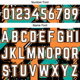 Custom Aqua Orange Short Sleeve Hoodies for Men Women Shirts with Hoods Printed Name Logo