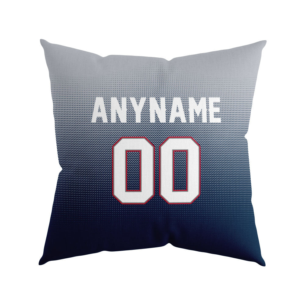 Custom Football Throw Pillow for Men Women Boy Gift Printed Your Personalized Name Number Navy&Red&Gray enthsush