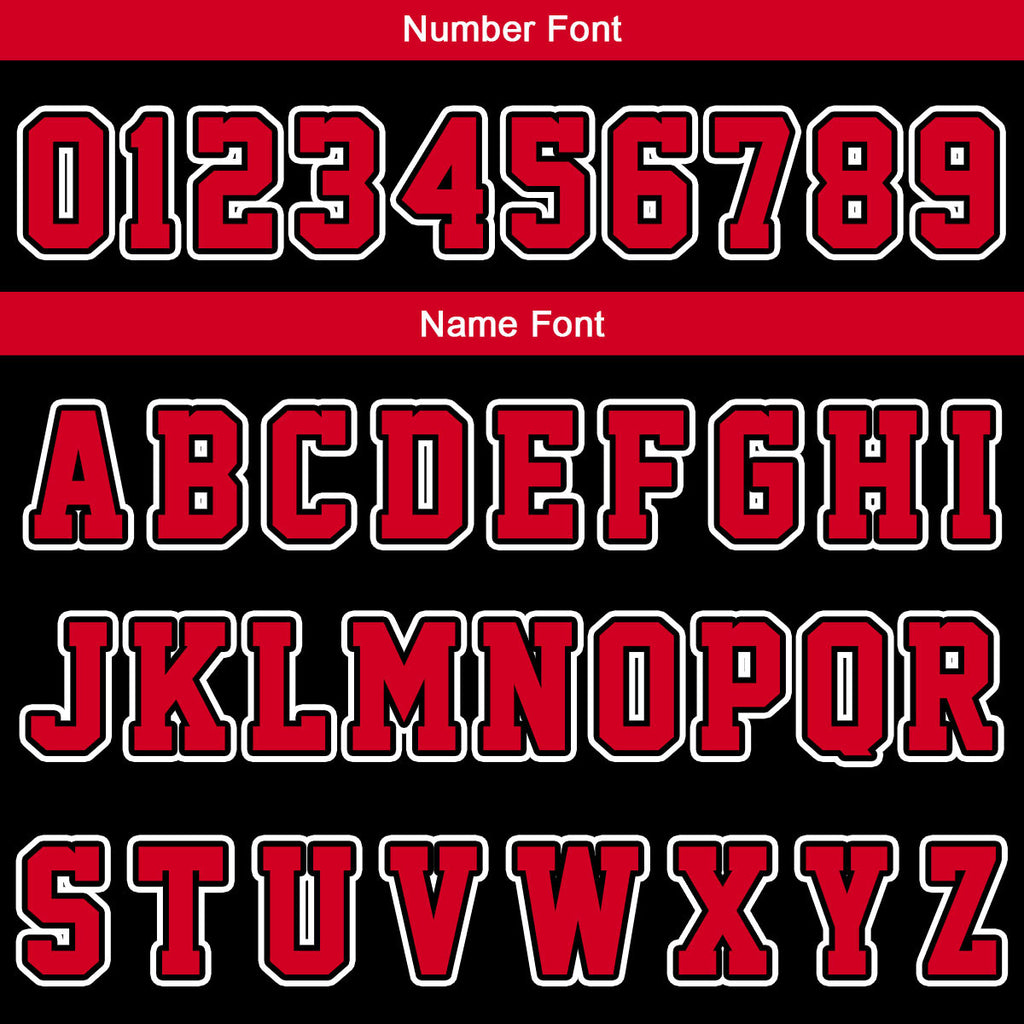 Custom Black Red Basketball Jersey Uniform Suit Printed Your Logo Name Number enthsush