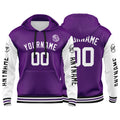 Custom Purple White Sweatshirt Hoodie For Men Women Girl Boy Print Your Logo Name Number enthsush