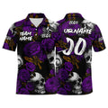 Custom Football Polo Shirts  Add Your Unique Logo/Name/Number Purple enthsush